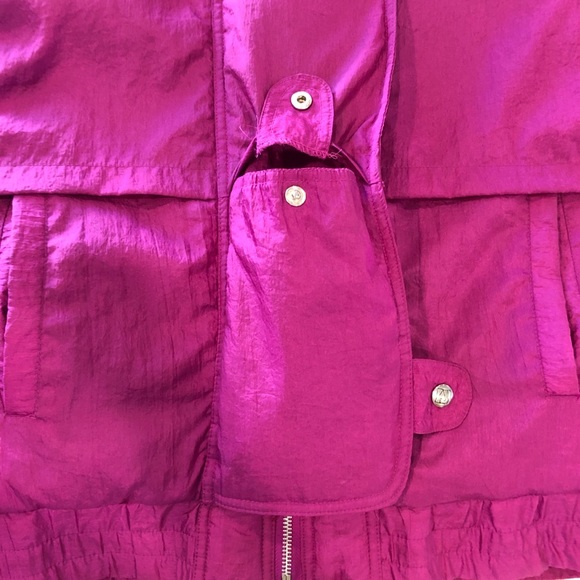 90s Retro SUPER PUFFER Hot Pink Ski Jacket - Picture 4 of 6